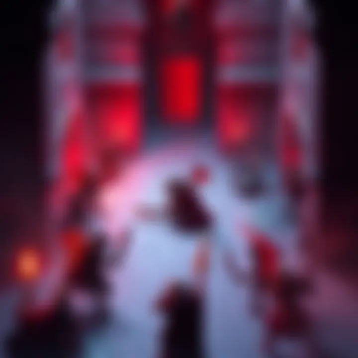 A tactical layout of demon slayers positioned in Infinity Castle, preparing for battle against formidable enemies.