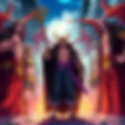 Power of Demonic Rulers in One Piece Five demonic rulers from One Piece displayed in a powerful stance, showcasing their abilities and strength, representing fan debates about their ranking as admirals.