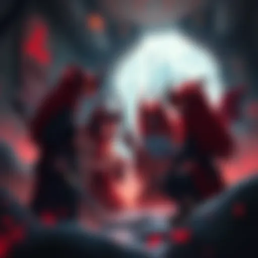 A group of demons strategizing their escape in the Infinity Castle, discussing locations of Tanjiro and Giyu
