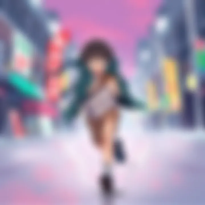 Denji holds Nayuta while running, showcasing a playful artistic twist in the illustration.