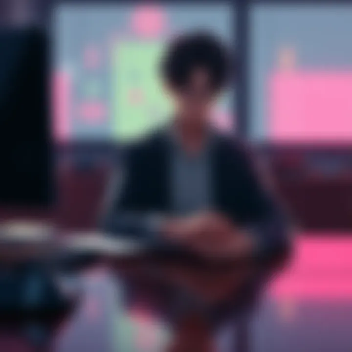 Denji unaware behind the desk Denji sits at a desk, oblivious to a mysterious signal nearby that raises questions about his surroundings.