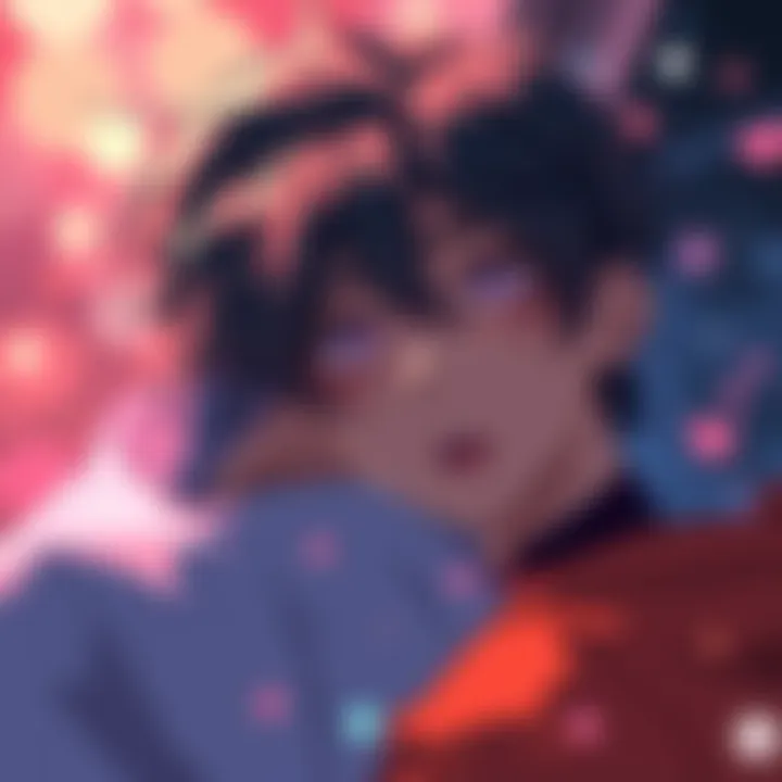 Denji receives a heartfelt confession Denji looks surprised and emotional as nekoP_X_00 confesses feelings, surrounded by a colorful background that reflects their bond.