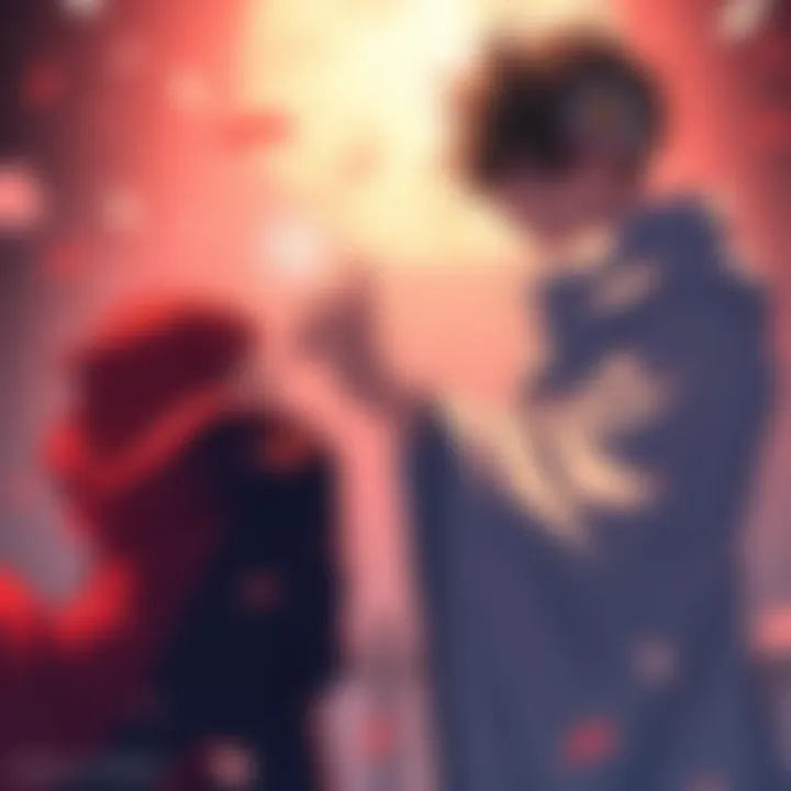 Denji Helping Character Denji reaches out to another character, showcasing a moment of healing and support in a dramatic scene.