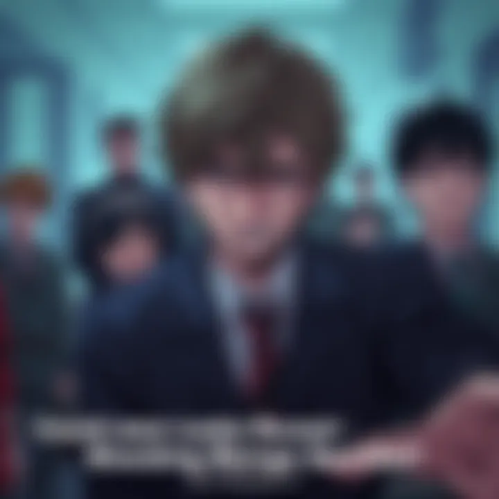 Denji expressing strong emotions, surrounded by familiar characters in a tense setting