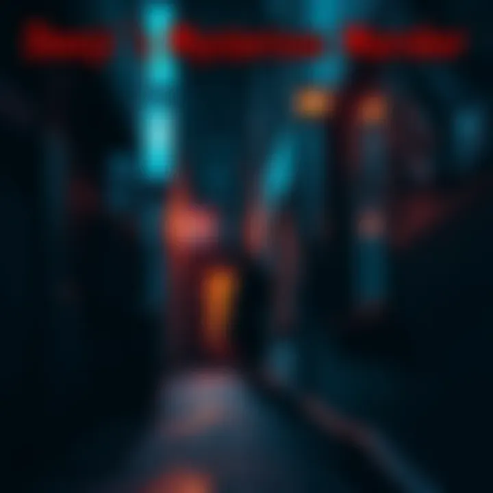 A dark alleyway with a shadowy figure lurking, hinting at Denji's recent murder.