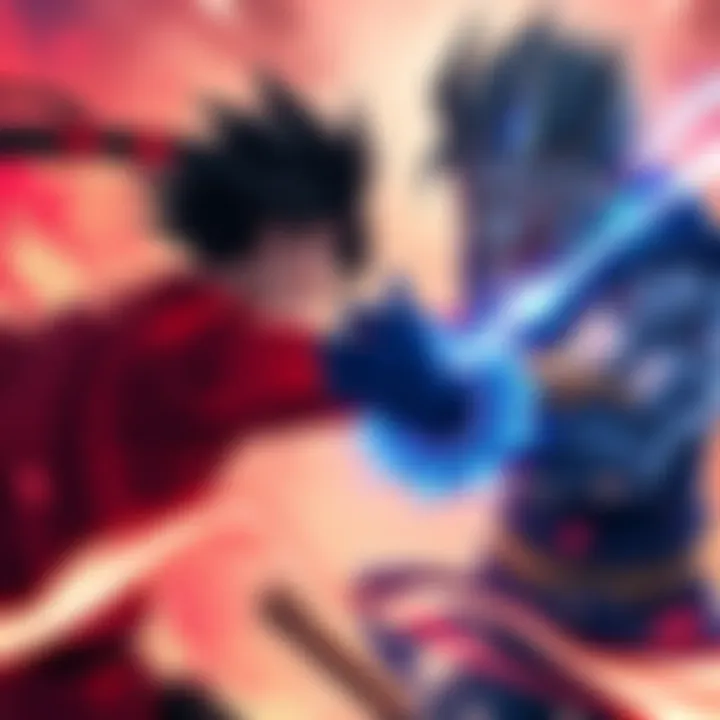 Denji and Power face off in an intense showdown, showcasing their rivalry.