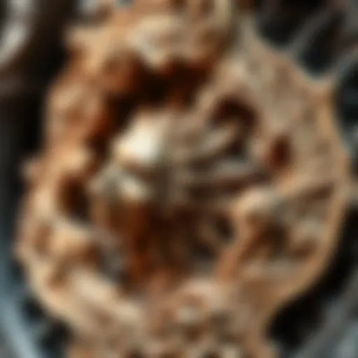 A close-up of an intricate figure design showcasing fine details and artistic craftsmanship.