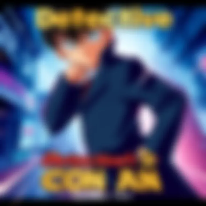 Cover for Detective Conan episodes 1 and 2 with English dubbing on YouTube featuring the main character in a classic pose