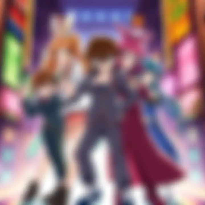 Detective Conan and Star Detective Precure characters are united in a dynamic pose, showcasing their unique outfits and expressions of determination.