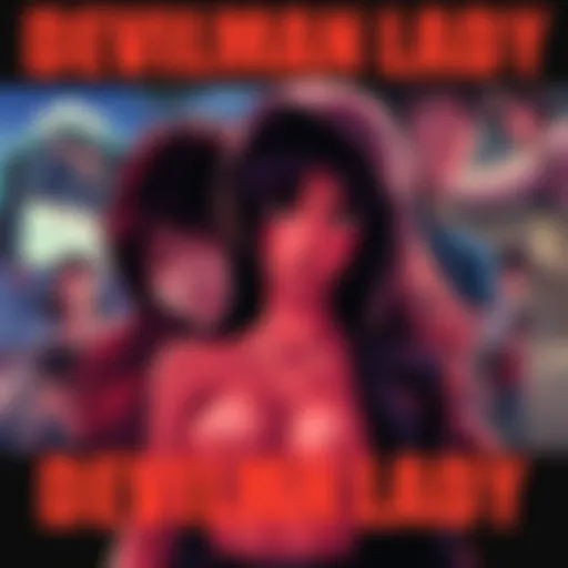 A collage showing scenes of fem Ryo and Akira from Devilman Lady, highlighting violence against women and its impact on the plot.