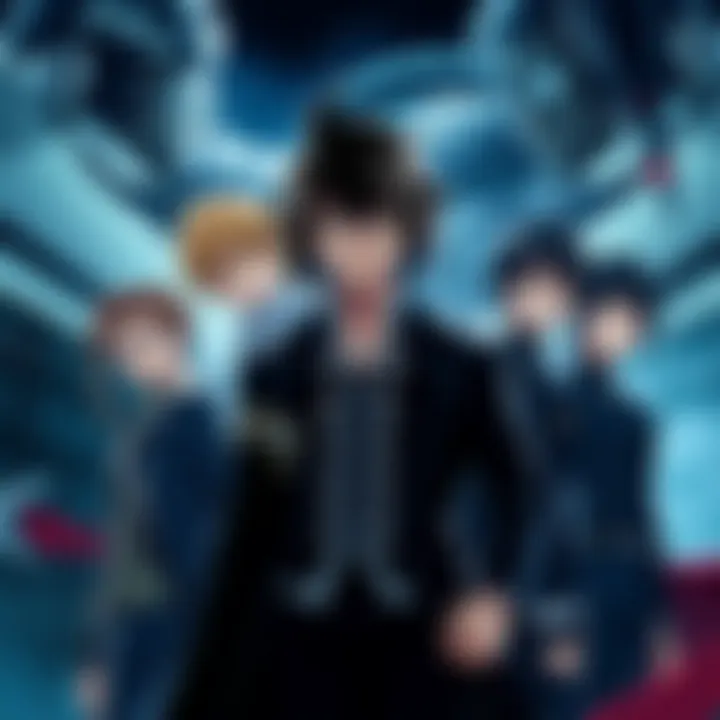 Main characters from D.Gray-man Hallow standing together with a tense expression, ready for battle against Akuma.