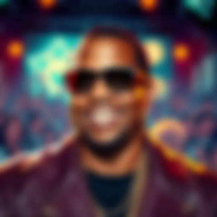 Diddy with a confident expression Diddy smiling confidently, reflecting on his recent statement from Israel, amidst a backdrop of music and controversy