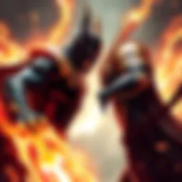 Dio and Kars Facing Off Dio and Kars confront each other, showcasing their unique powers in a tense standoff.