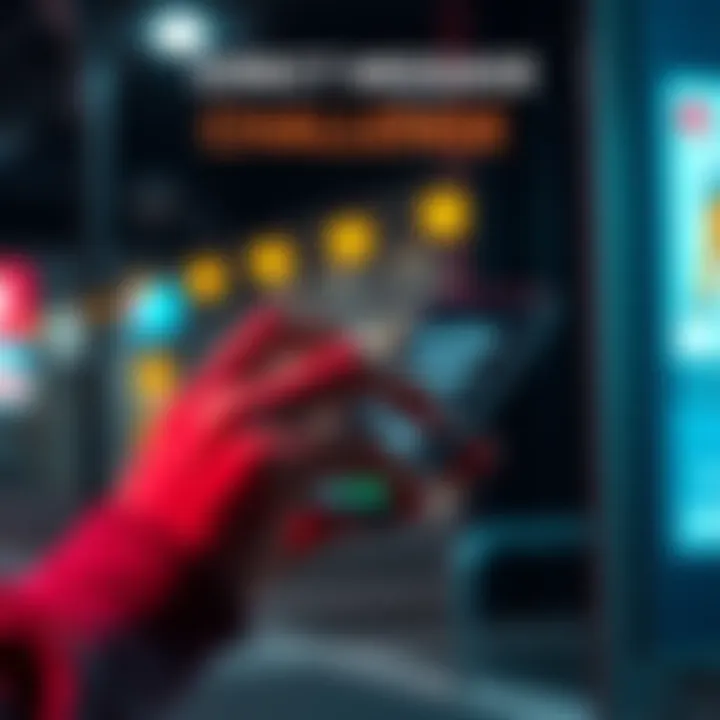 A person typing a message on their phone with excitement to participate in a guessing game for a reward.