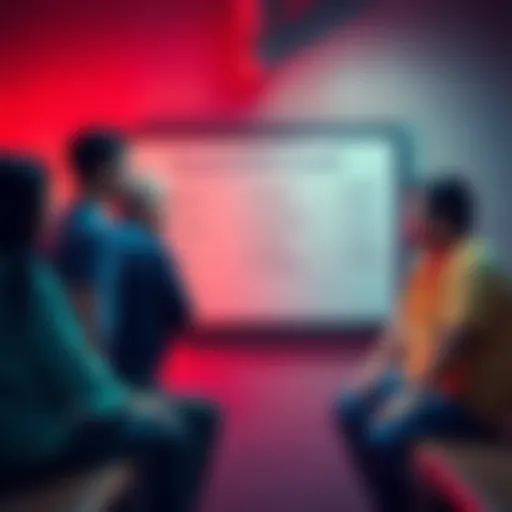 A group of people chatting about their favorite death row inmates, with names like Dorian, Speck, and Sikorsky noted on a board