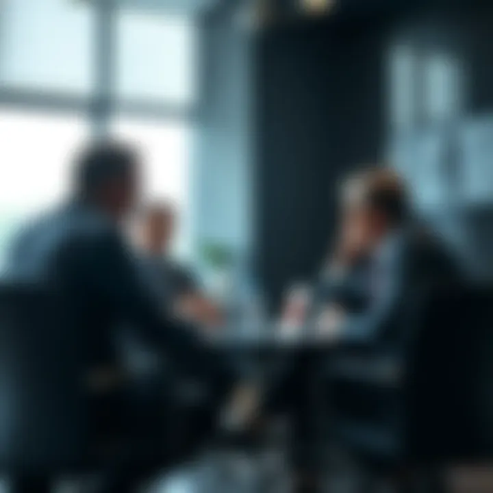 A group of political advisors debating tactics to influence a powerful leader during a meeting.