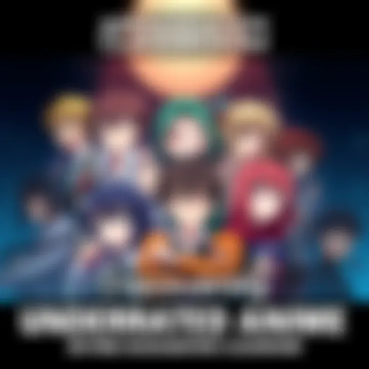 A group of diverse anime characters showcasing different art styles and emotions, representing underrated anime series.