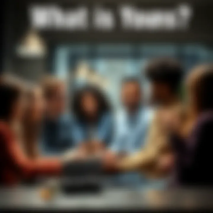 A diverse group of individuals discussing personal identity and viewpoints in a modern setting.