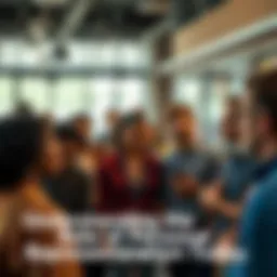 A group of diverse individuals engaged in discussion, representing different backgrounds and cultures in a social setting.