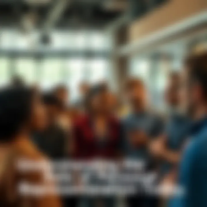 A group of diverse individuals engaged in discussion, representing different backgrounds and cultures in a social setting.