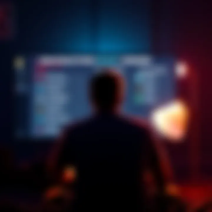 DLC Game Play Order A gamer sitting in front of a screen showing game DLC options with a checklist for optimal play order