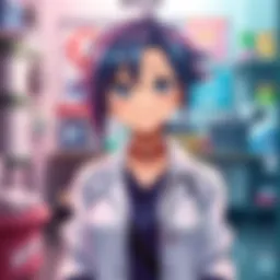 Doctor Kobato with her unique hairstyle and medical attire, smiling warmly while surrounded by medical supplies in the G8 arc setting.