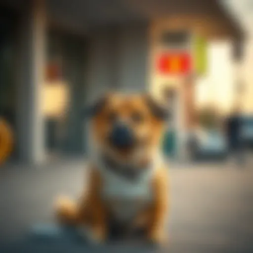 A dog with a unique appearance that reminds fans of a character from Cowboy Bebop, sitting outside