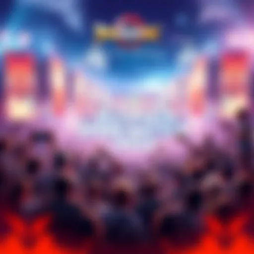 Dokkan Ultimate Speed Battle Event A vibrant scene showing a crowd of fans eagerly awaiting the Dokkan Ultimate Speed Battle at Battle Hour 2026, with banners and excitement in the air.