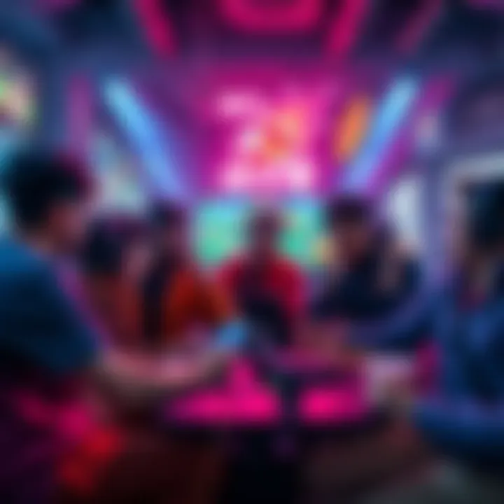 Dokkan Tubers Discussing Strategies A group of content creators analyzing gameplay and strategies in a livestream for Dokkan Battle.