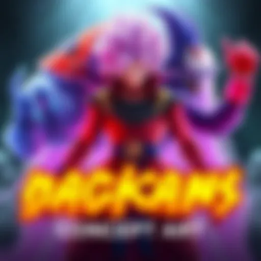 Concept art featuring original Dokkan villains like SSJ Rose, Janemba, and Cell with unique designs and animations