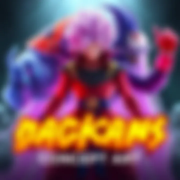 Concept art featuring original Dokkan villains like SSJ Rose, Janemba, and Cell with unique designs and animations