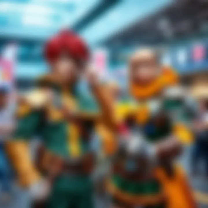 Two standout cosplayers showcasing their detailed costumes and posing for fans at the Dokomi 2025 event