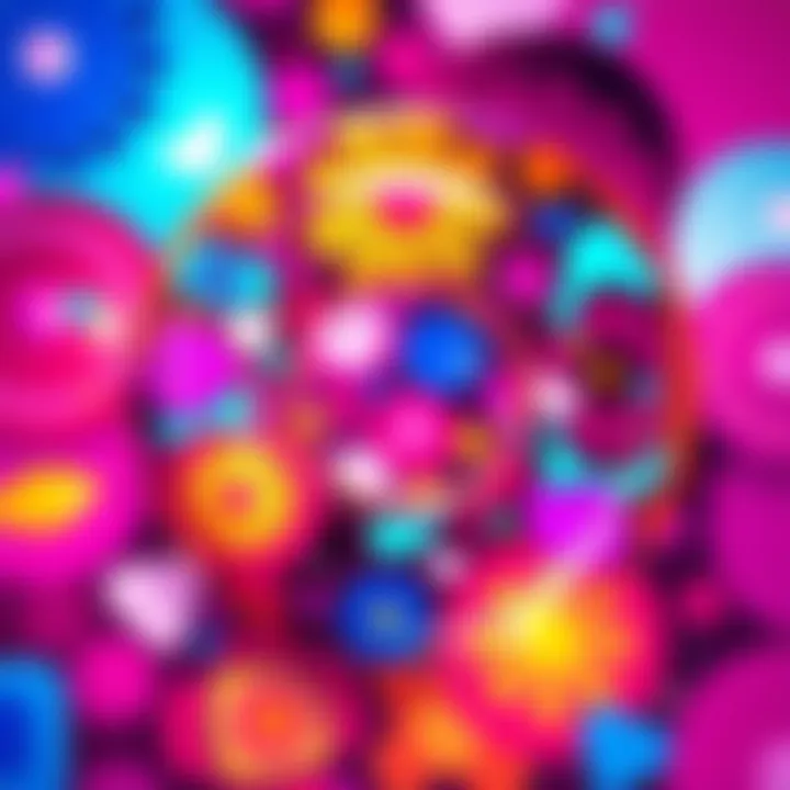 A colorful artwork titled Donut Hole, showcasing vibrant patterns and shapes that reflect the creativity of artist Otsukai Chan.