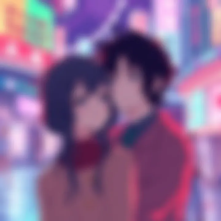 An illustration depicting two characters from the doomed yaoi genre with emotional expressions, set in a vibrant background that reflects fan culture.