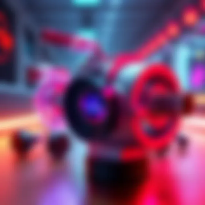 A visual representation of double use, showing dual applications of everyday objects in various fields like technology and art.