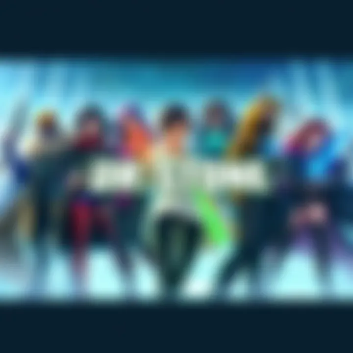 A lineup of characters from the Dr. Stone hero shooter game, showcasing their unique styles and abilities.