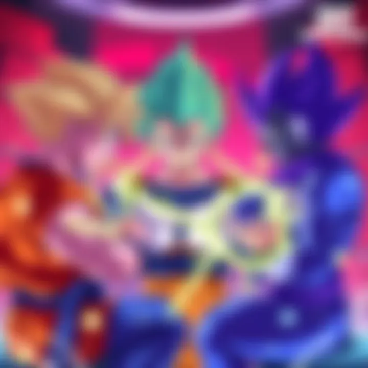 Fan art showing Goku, Vegeta, and Frieza discussing power level adjustments in a tense setting