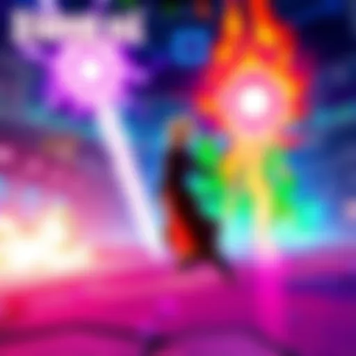 A scene from Dragon Ball Xenoverse 2 showing characters battling in a vibrant arena with colorful energy attacks.