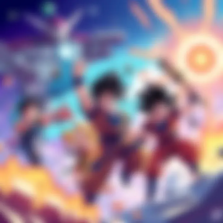 Dragon Ball Z Celebration Colorful illustration of Dragon Ball Z characters in an action-packed scene, showcasing vibrant energy and excitement for the 2026 GDC.