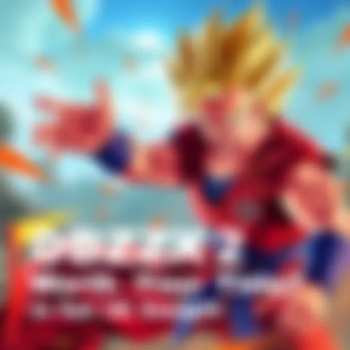 A Dragon Ball Z character in a vibrant gaming environment, showcasing action and excitement