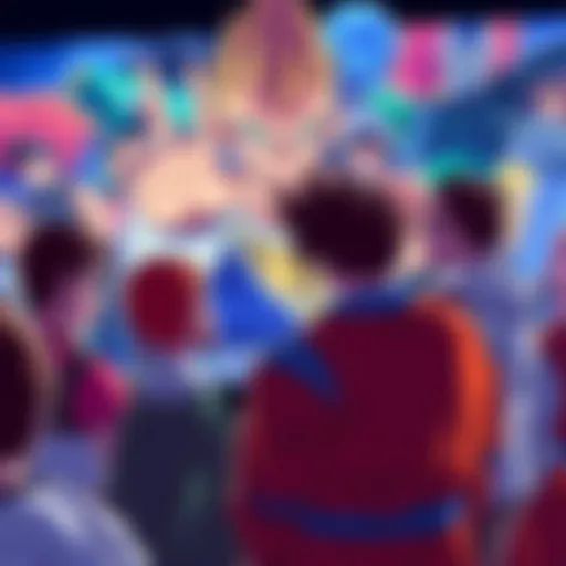Fans discussing pacing issues in Dragon Ball Z with images from the series in the background.