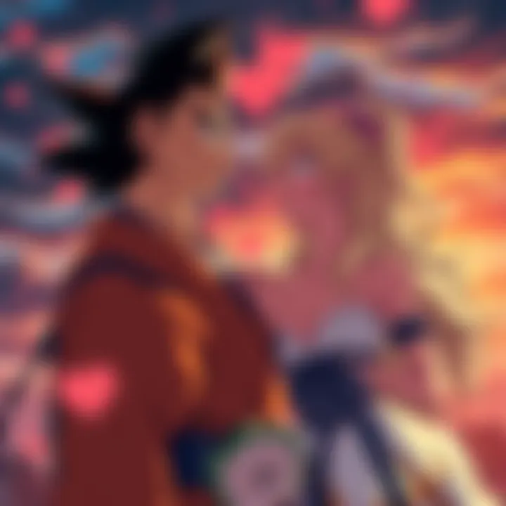Popular Dragon Ball Z characters like Goku and Bulma depicted in a light-hearted romantic scene, showcasing the traits that make them ideal partners.