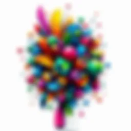 Draves Piccolo Artwork Colorful abstract art piece inspired by Draves Piccolo, showcasing unique shapes and designs.