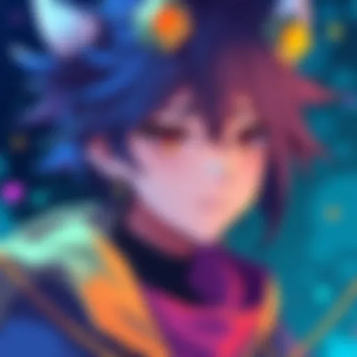 Artistic representation of an Enmu character with colorful details, showcasing creativity and passion from fans.