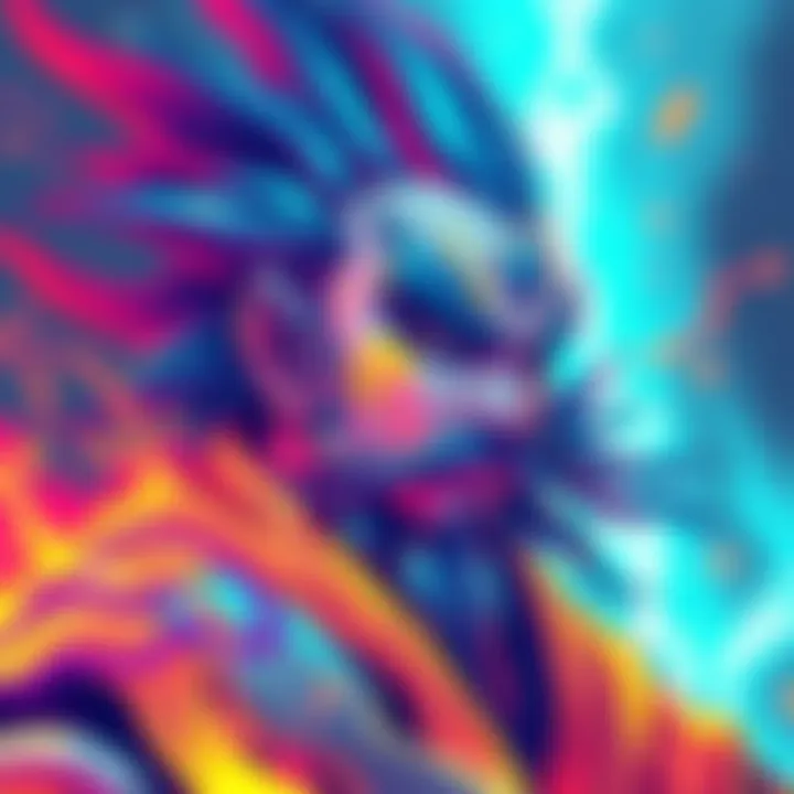 Artistic representation of Sanzu showcasing vibrant colors and dynamic lines
