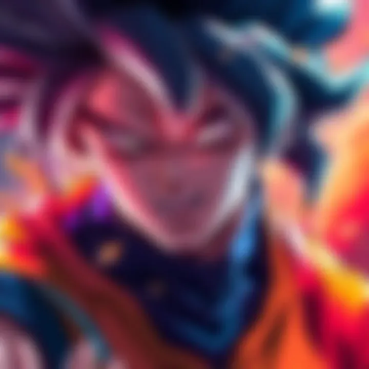 An artistic interpretation of Goku, showcasing unique colors and style by Drew, sparking discussion among fans.