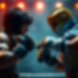 Duel to the Death Two fighters face each other in a tense duel, showcasing their skills and tactics in a dramatic showdown.