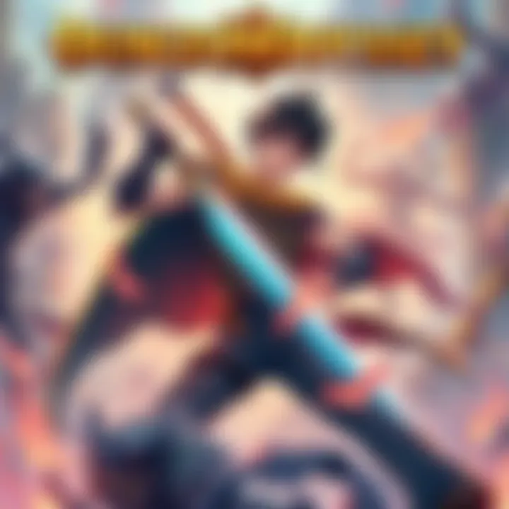 Cover illustration showing main character in action with a sword, surrounded by new allies and enemies, capturing the essence of adventure in the latest chapter of Dungeon Odyssey.