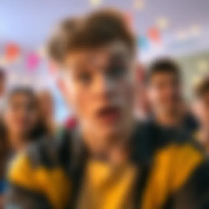 Dylan with a surprised expression as friends share their coming out stories during a casual gathering