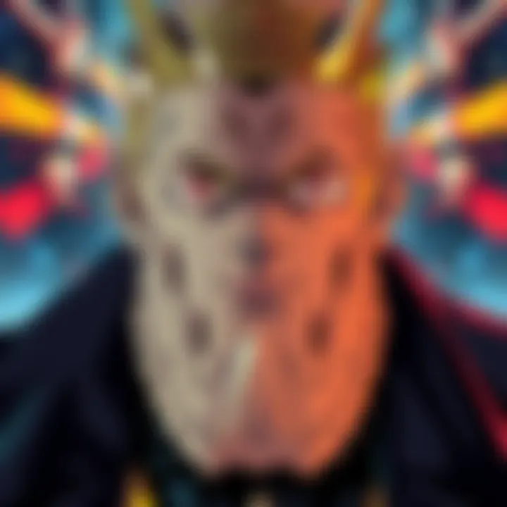 Ed Baylock as King Bradley Ed Baylock portraying the character King Bradley, showcasing his intense expression and commanding presence as an anime villain.
